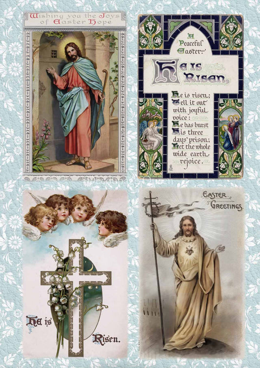 Decoupage Paper - DQ - DQRP0430 - He is Risen - Rice Paper