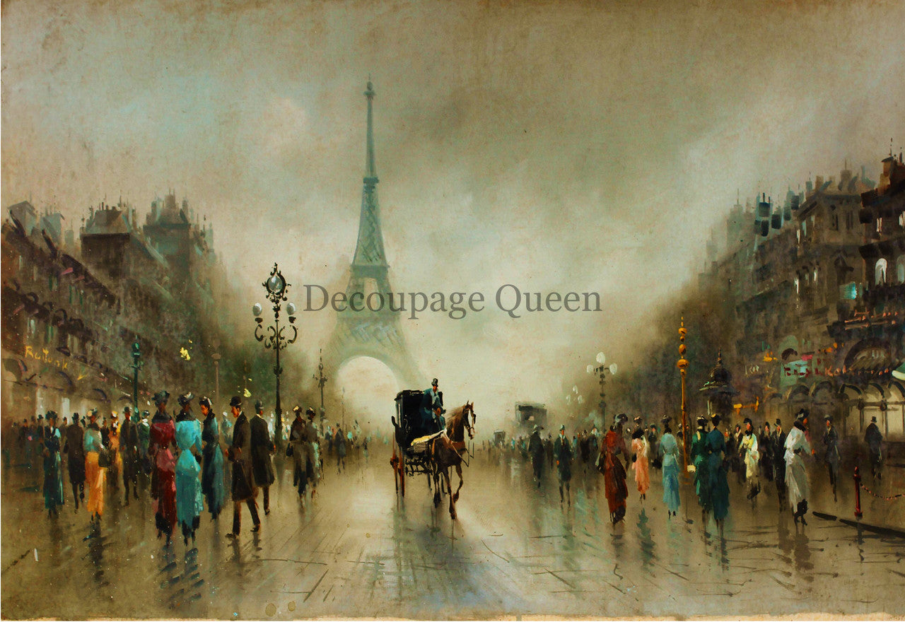 Decoupage Paper - DQ - DQRP0446 - Roberta Marone - Once Upon a Time in Paris - Rice Paper