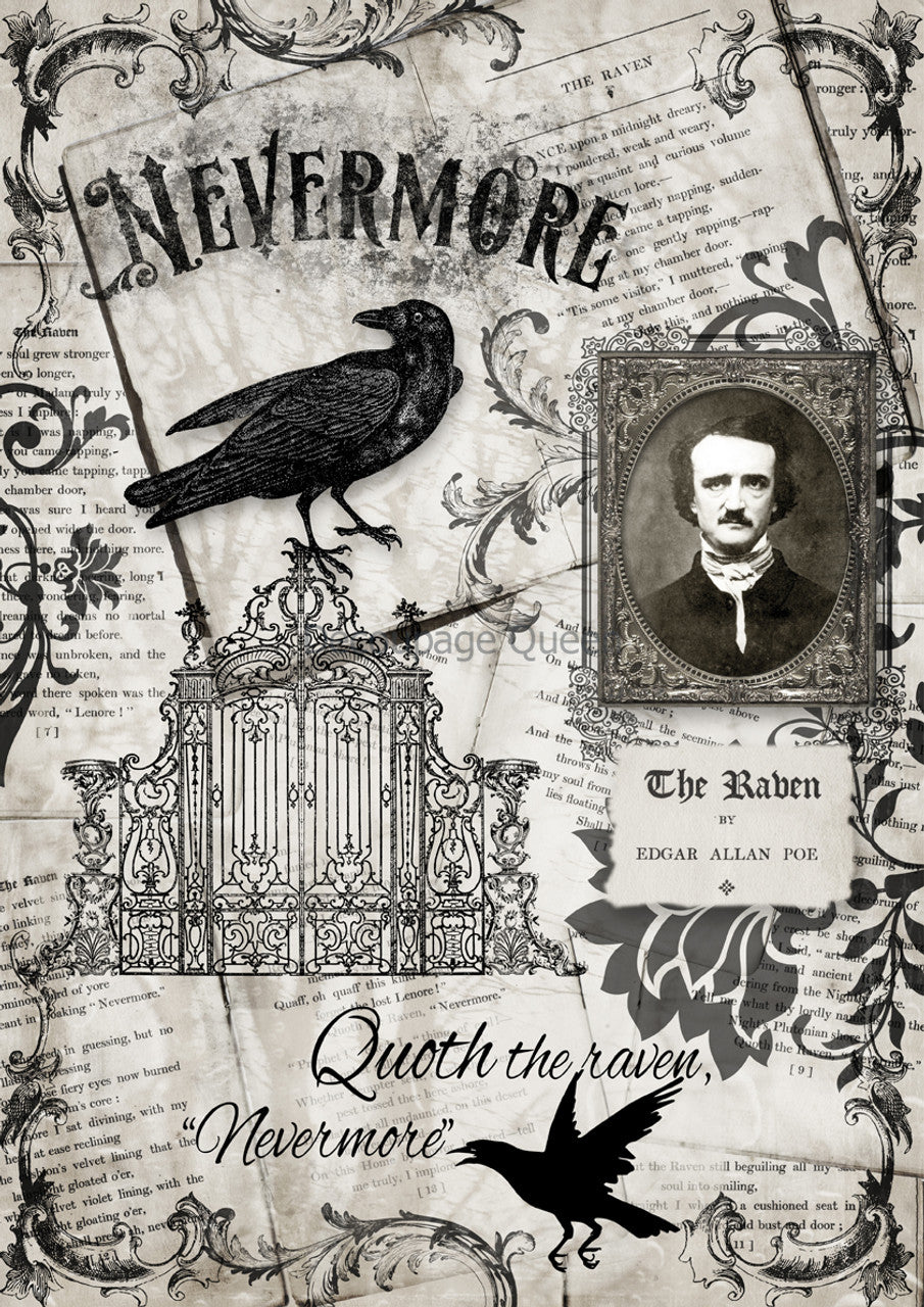 Decoupage Paper - DQ - DQRP0619 - Nevermore - Rice Paper