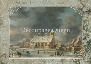 Decoupage Paper - DQ - DQRP0666- A4 - Dainty and the Queen - Winters Joy