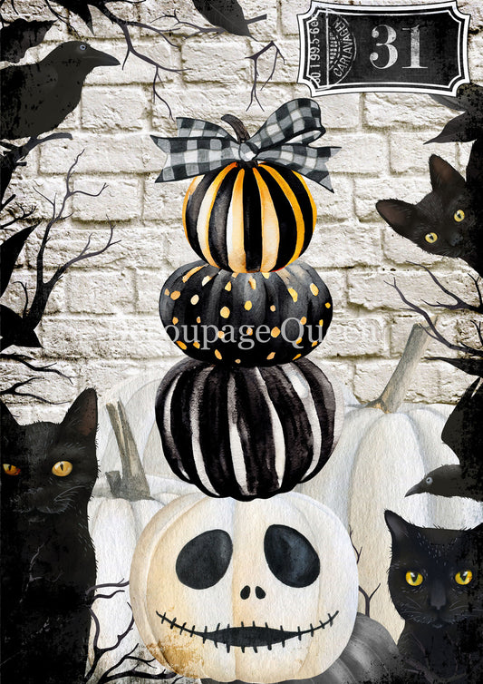 Decoupage Paper - DQ - DQRP0787 - Tall Pumpkins