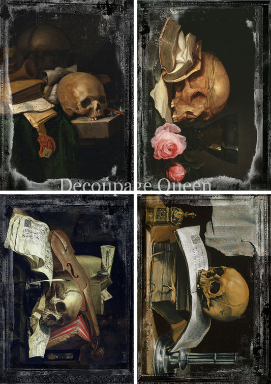 Decoupage Paper - DQ - DQRP0796 - Old Masters Vanitas 4 Pack
