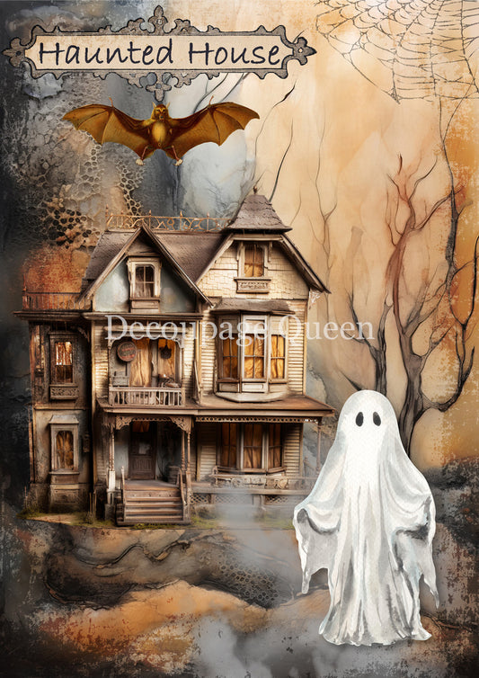 Decoupage Paper - DQ - DQRP0798 - Haunted Homecoming