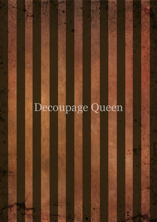 Decoupage Paper - DQ - DQRP0827 - Orange and Brown Stripes