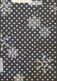 Decoupage Paper - DQ - DQRP0885 - Snowflake Dots-Seasons Greetings - Rice Paper