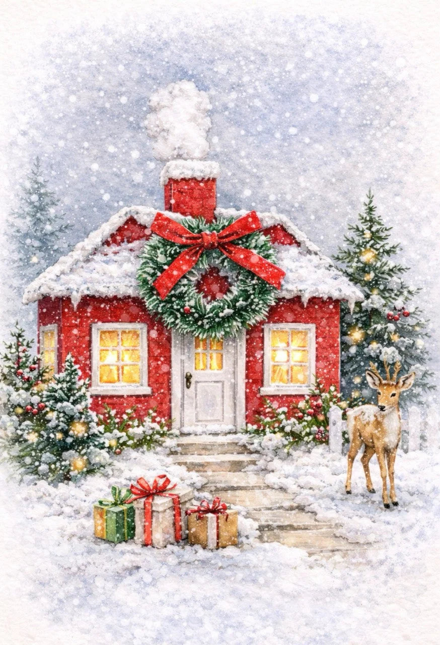 Decoupage Paper - DQ - DQRP0925 - A4 - Putz House Red- Rice Paper