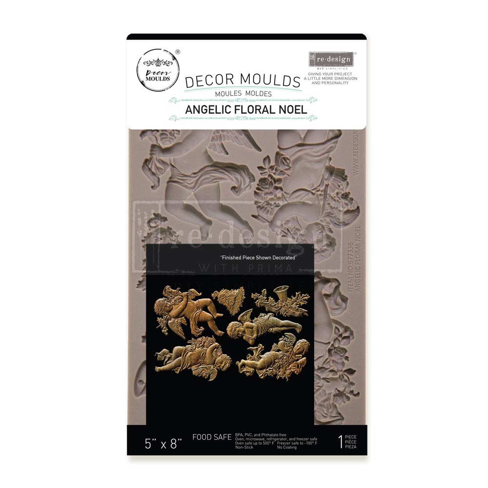 Decor Moulds - Redesign - Angelic Floral Noel - 5"X8"
