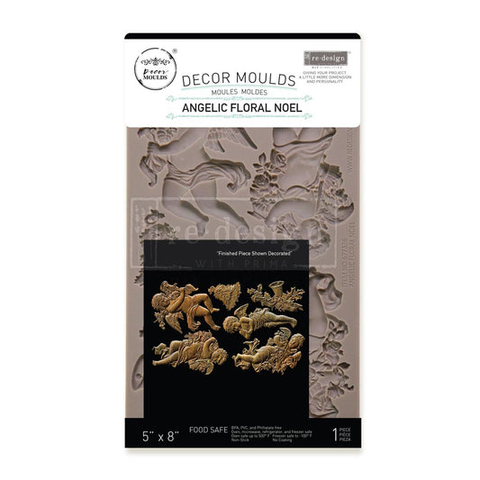 Decor Moulds - Redesign - Angelic Floral Noel - 5"X8"