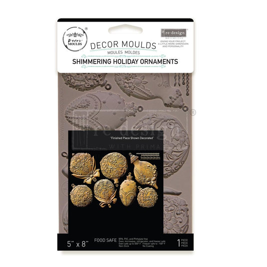 Decor Moulds - Redesign - Shimmering Holiday Ornaments - 5"X8"