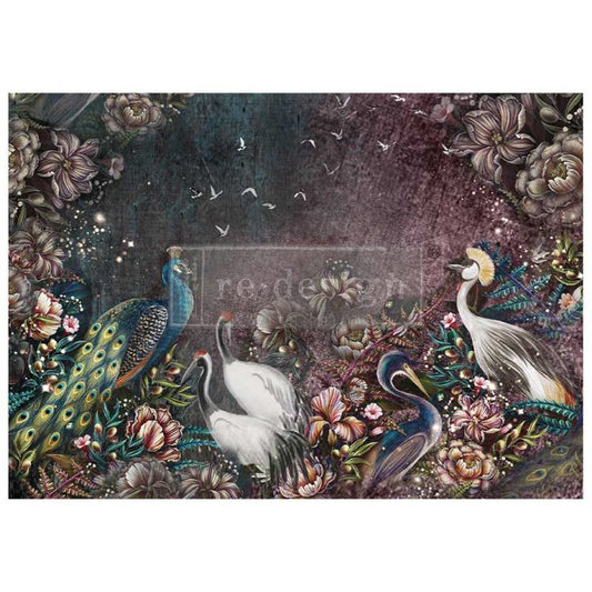 Decoupage Paper - redesign - A1 - Birds and Blooms - 23" x 33" Fiber