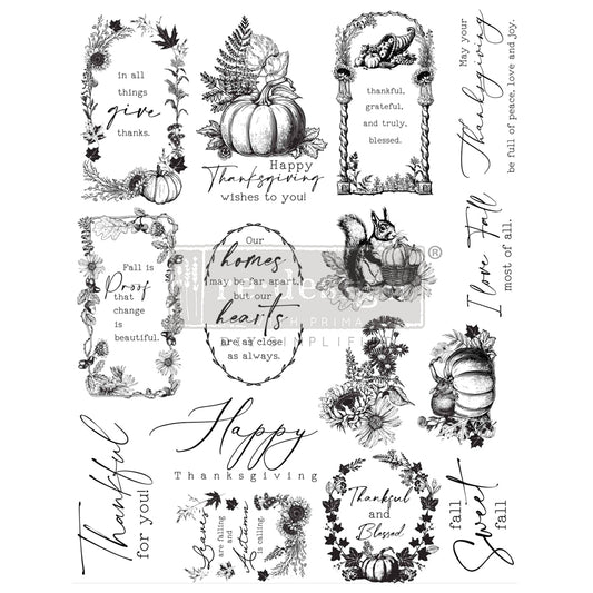 Stamps - Redesign - Decor Clear Stamp - Fall Sweet Fall - 8.5"x 11"