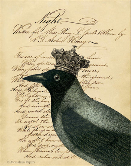 Decoupage Paper - Monahan Papers- H0033 - Night Crow