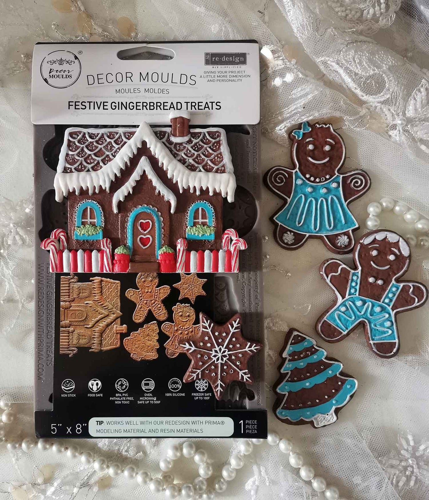 Decor Moulds - Redesign - Festive Gingerbread Treats - 5"X8" - Limited Edition