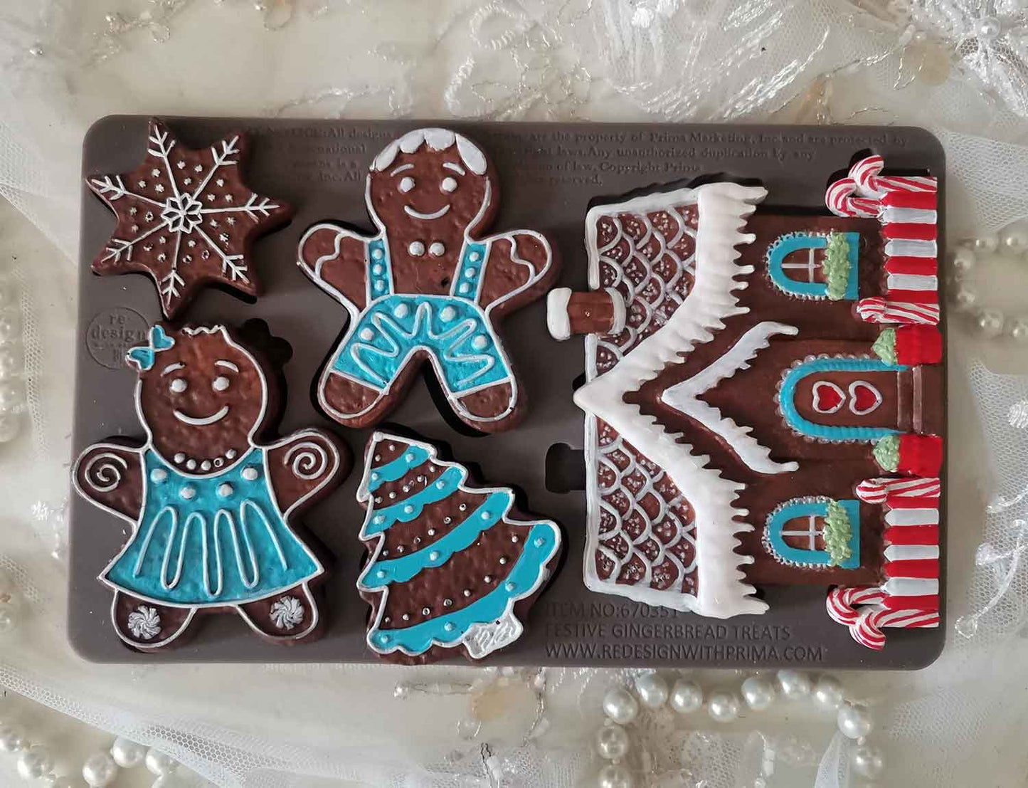 Decor Moulds - Redesign - Festive Gingerbread Treats - 5"X8" - Limited Edition