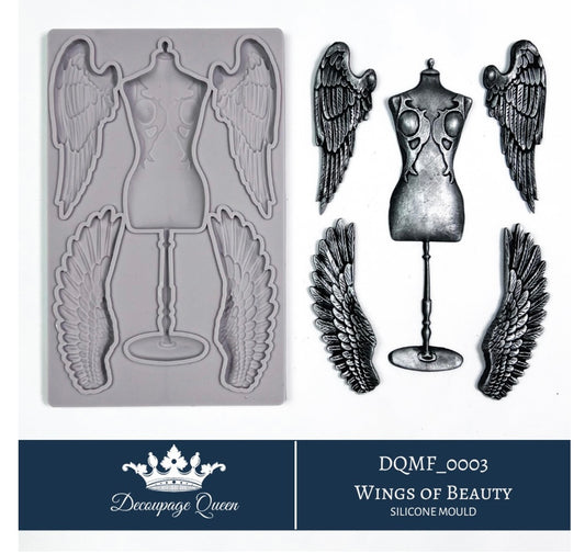 Decor Moulds - Decoupage Queen - DQMF0003 - Wings of Beauty - 5"x8" - Limited Edition