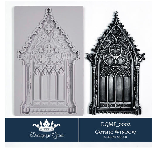 Decor Moulds - Decoupage Queen - DQMF0002 Gothic Window - 5"X8" - Limited Edition