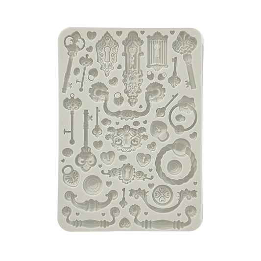 Moulds - Stamperia - A5 - KACMA537 - Golden Harmony  - Keys Handles Locks - Silicone