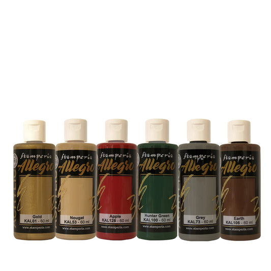 Paints - Stamperia - Selection 6 Allegro - KALKIT51 - Gear up for Christmas - Acrylic