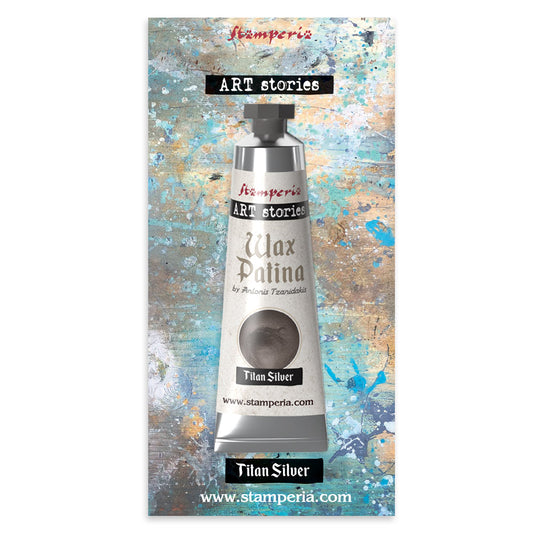Stamperia - Art Stories - KECW04 - Wax Patina - Titan Silver - 40ml