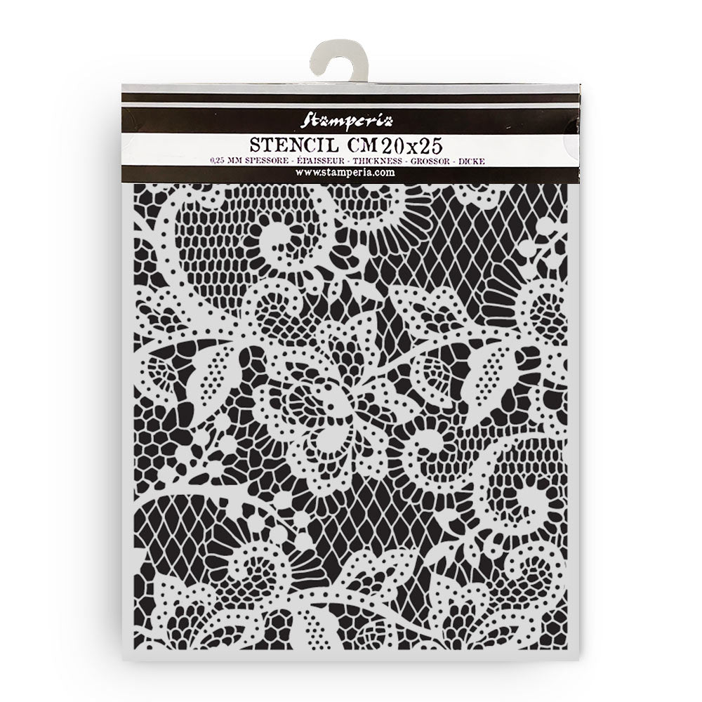 Stencils - Stamperia - KSTD192 - 20X25cm (8"x10")-Quiet Days - Lace
