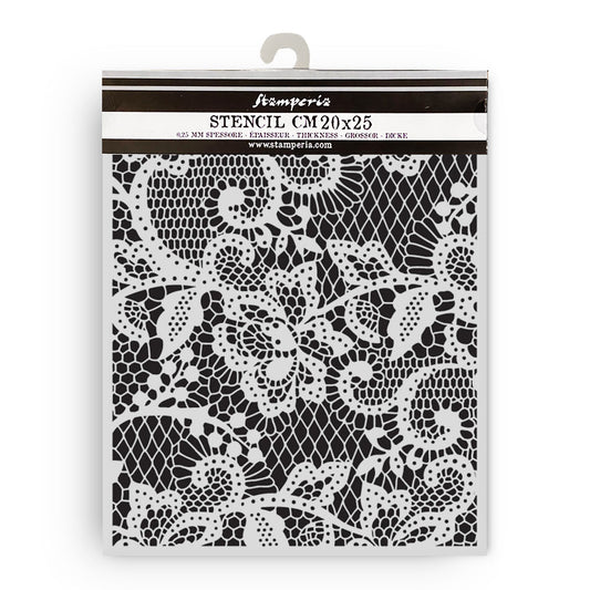 Stencils - Stamperia - KSTD192 - 20X25cm (8"x10")-Quiet Days - Lace