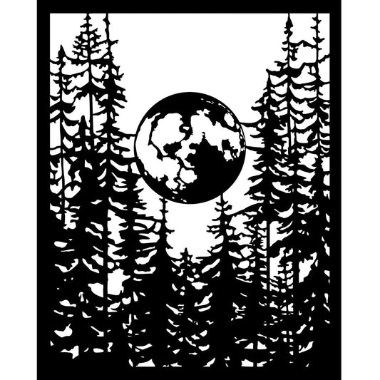 Stencils - Stamperia - KSTD194 - 20X25cm (8"x10")-Herbarium Silvae-Moon in the Forest
