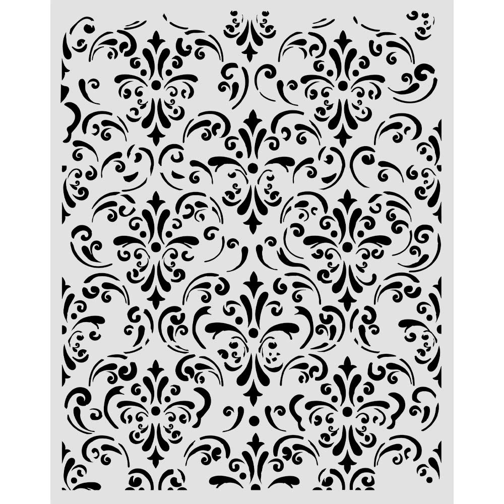 Stencils - Stamperia - KSTD205 - 20X25cm (8"x10")-Gardens of Time-Wallpaper