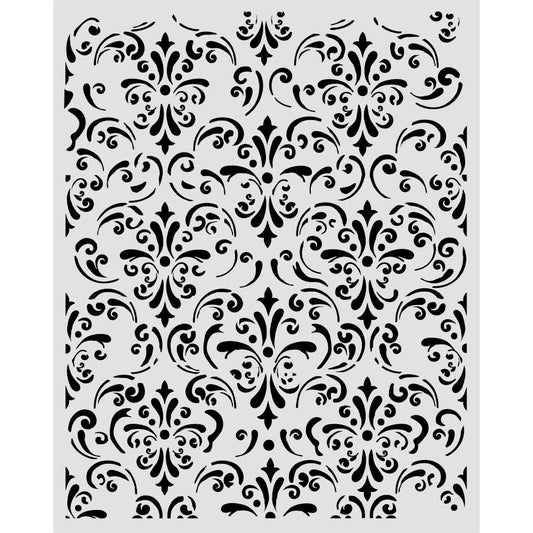 Stencils - Stamperia - KSTD205 - 20X25cm (8"x10")-Gardens of Time-Wallpaper