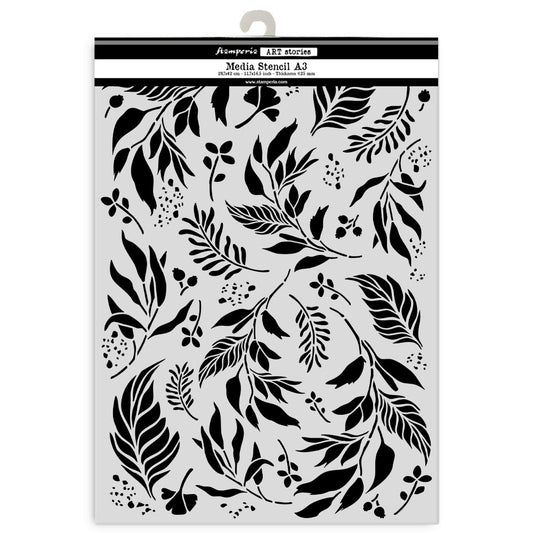 Stamperia - Art Stories - KSTDA3006 - Stencils - A3 - Leaves