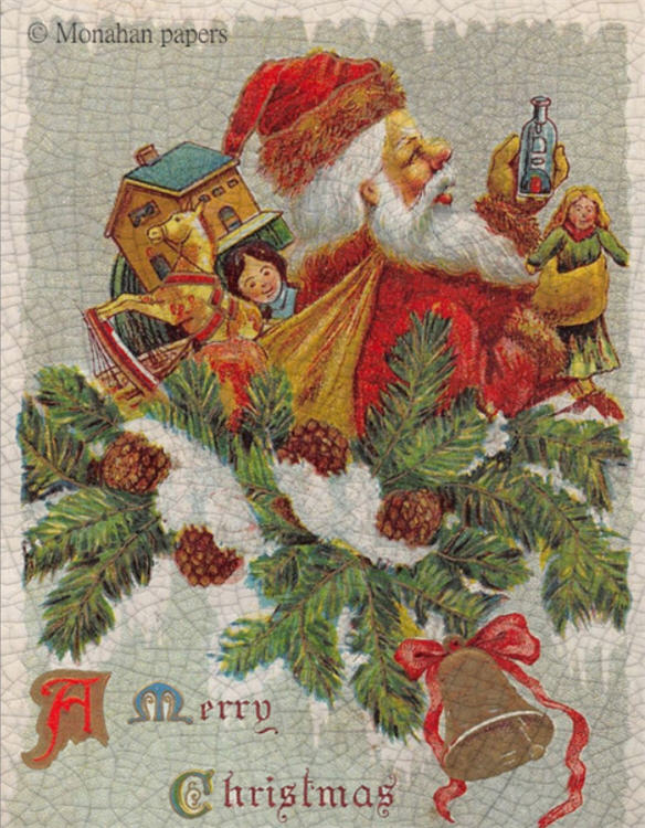 Decoupage Paper - Monahan Papers- C0315 Santa's Gaze