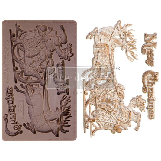 Decor Moulds - redesign - Santa's Sleigh - 5"x8"x8mm