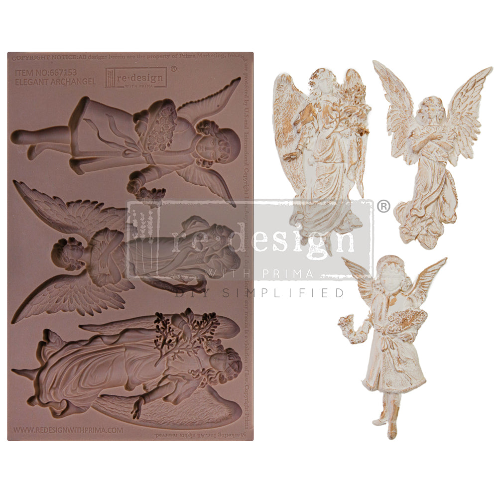 Decor Moulds - redesign - Elegant Archangel - 5"x8"x8mm