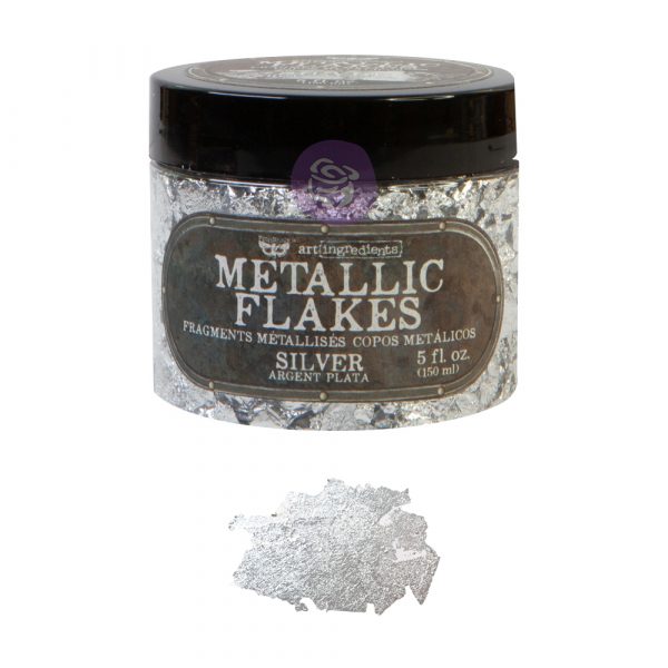 Art Ingredients - Metallic Flakes - Silver - 1 jar 30g including container