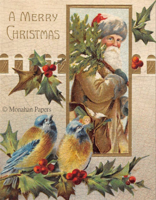 Decoupage Paper - Monahan Papers- C0316 A Merry Christmas Birds