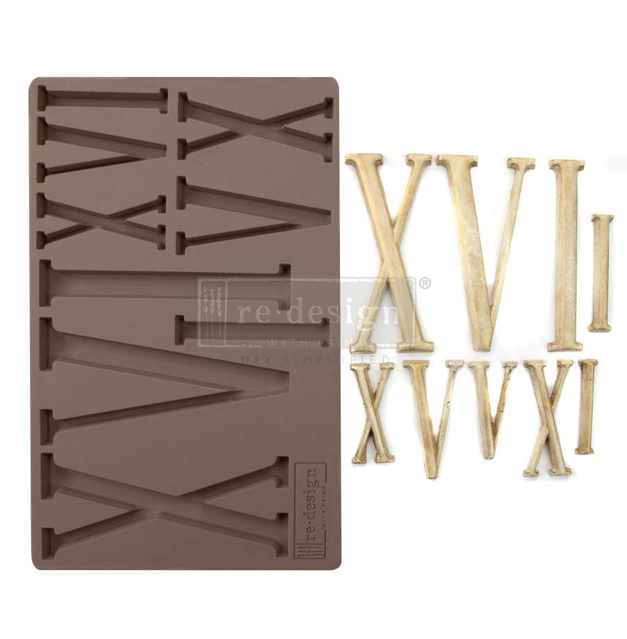 Decor Moulds - redesign - Numerals - 5"x8"x8mm