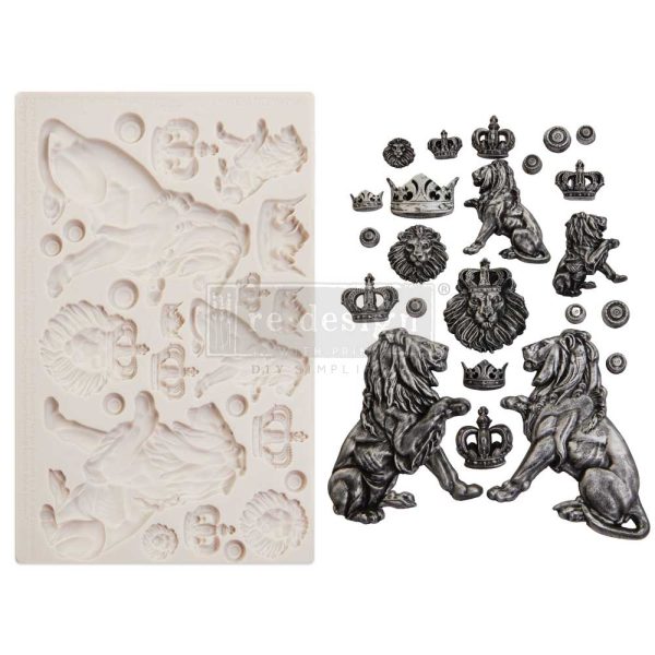 Decor Moulds - redesign - Regal Lions (Finnabair) - 5"x8"x8mm