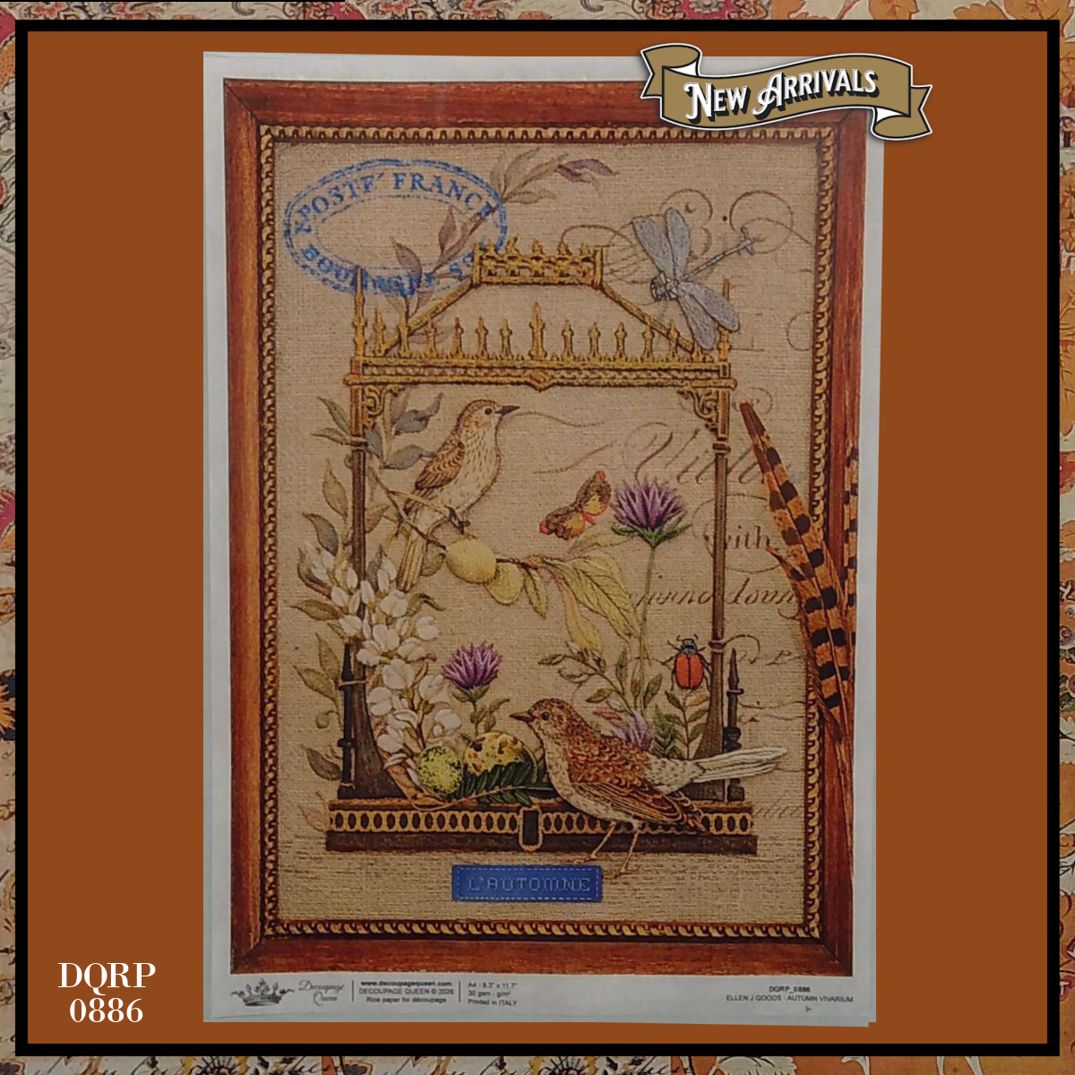 Decoupage Paper - DQ - DQRP0886 - Autumn Vivarium-Harvest Field - Rice Paper