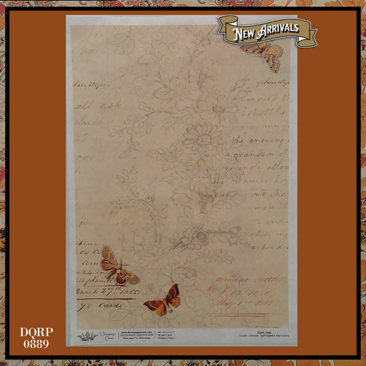 Decoupage Paper - DQ - DQRP0889 - September Sketches-Harvest Field - Rice Paper