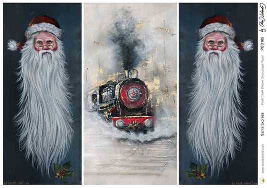 Decoupage Paper - Posh - PCD185 -Santa Express - A3 (11.7"x16.5") Rice Paper