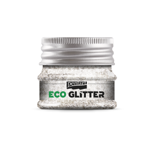 Pentart - Eco Glitter - Silver - Coarse - 15g