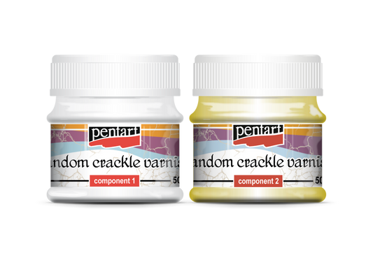 Pentart - Cracking Medium (Surface) - Random Crackle Varnish-2 component set -50ml
