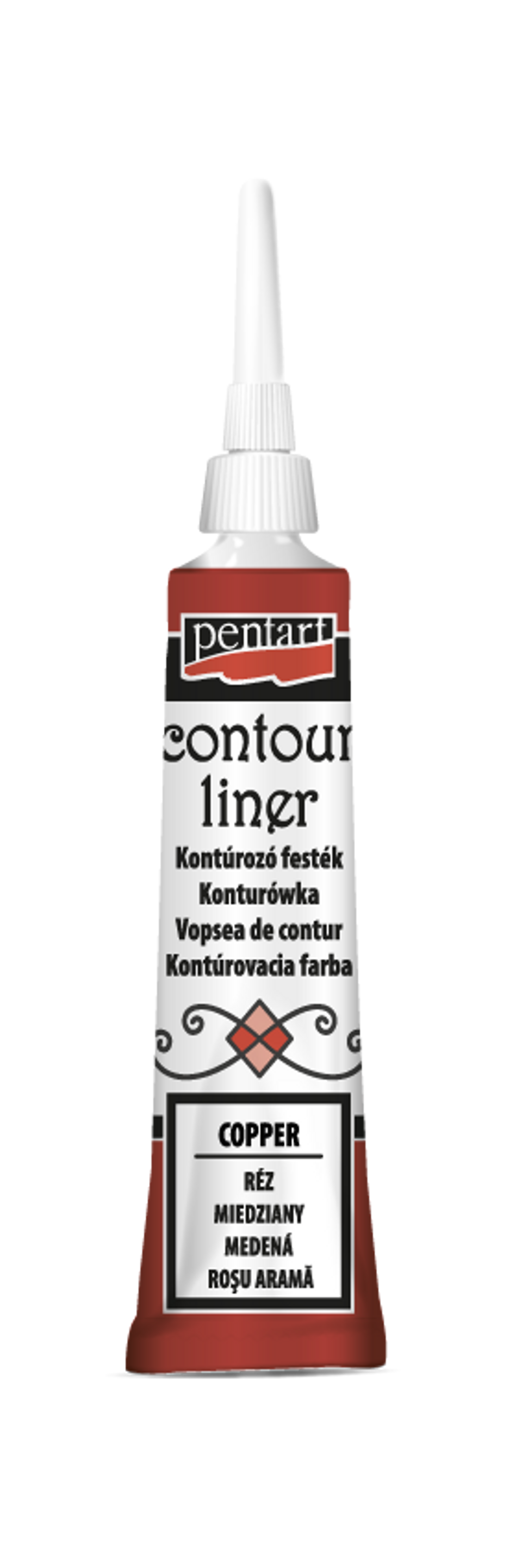 Pentart - Contour Liner - Copper - 20ml