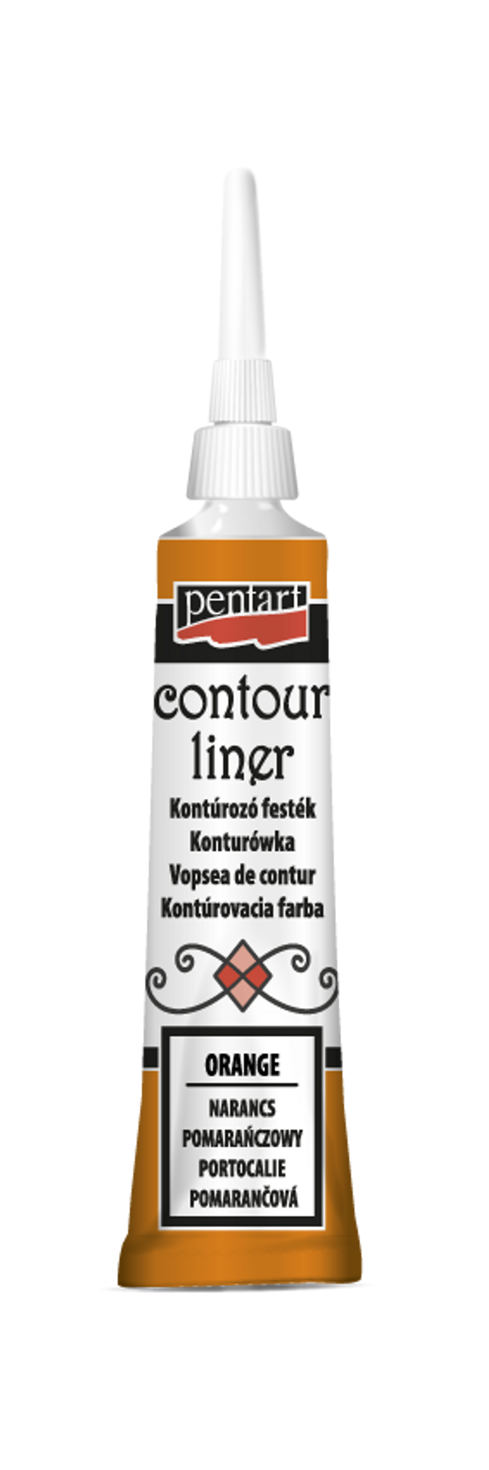 Pentart - Contour Liner - Orange - 20ml