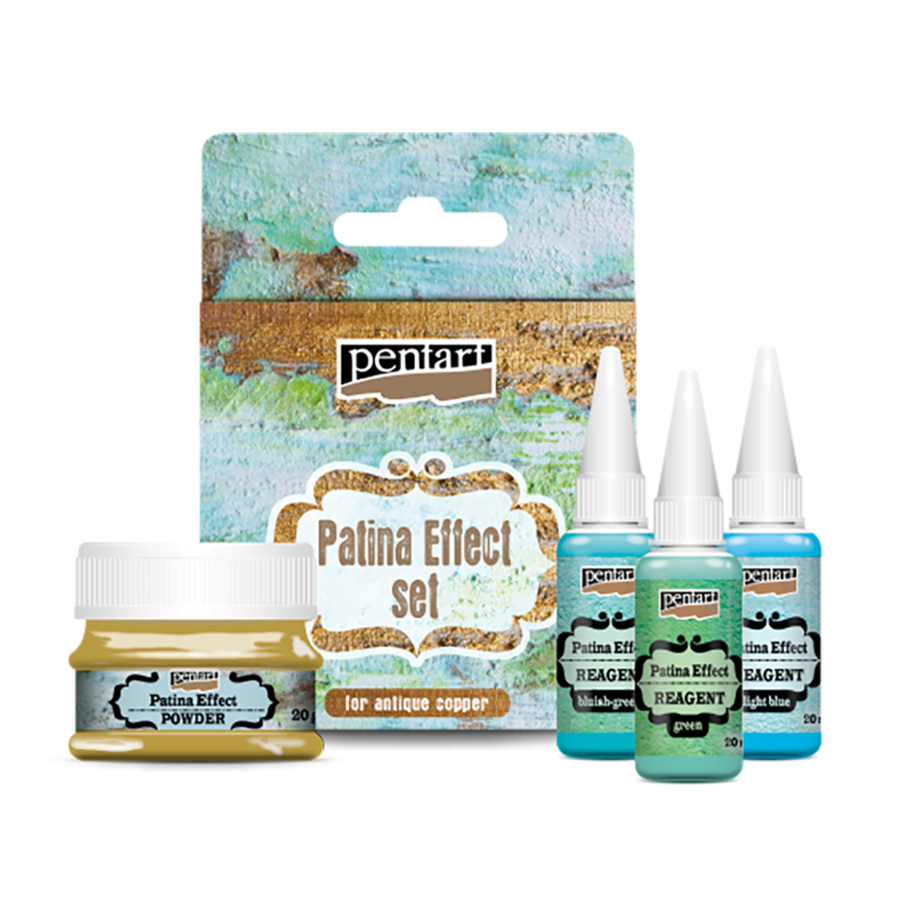 Pentart - Effect - Patina Effect - Natural Patina - 4 piece Set