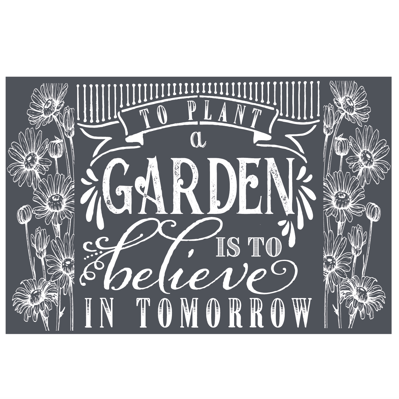 Stencils - A Makers Studio - Plant a Garden  - 12" x 18"