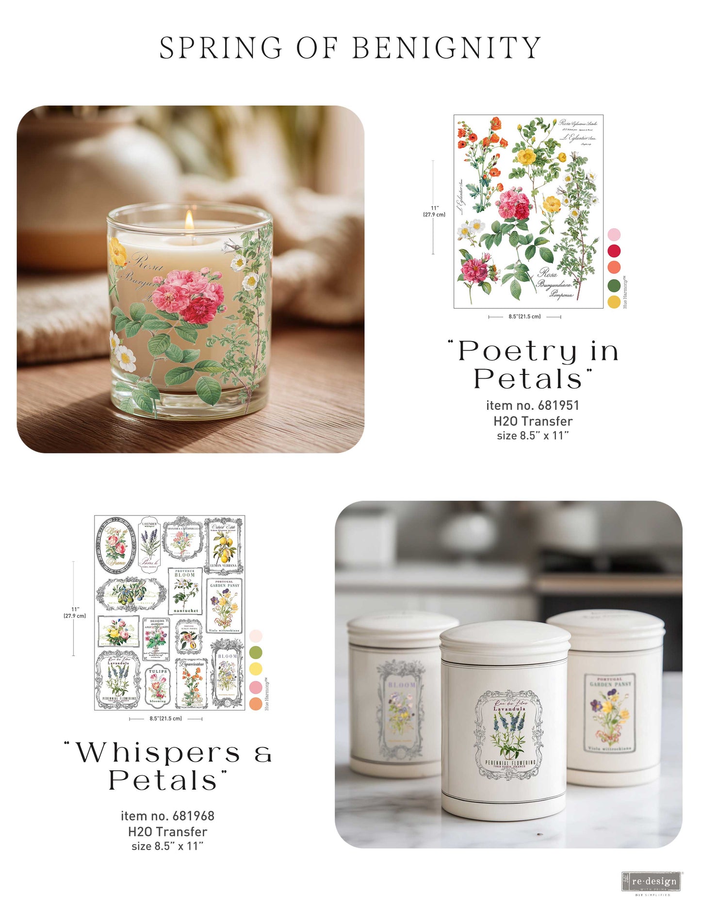 Transfers - Redesign - Middy 8.5" x 11" -Whispers & Petals (H20)