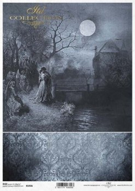 Decoupage Paper - ITD - A4 - R1936 - Dancing in the Night - Rice Paper