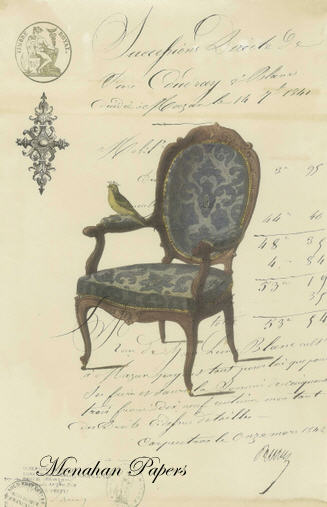 Decoupage Paper - Monahan Papers- R0006 Queen on her Throne - 11x17