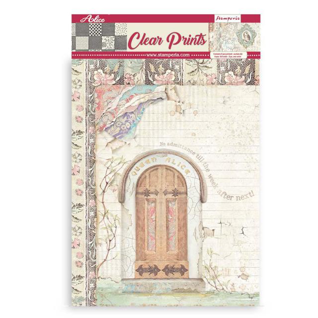 Decoupage Paper - Stamperia - A4 - SBA412 - Alice - 6 pack -Clear Acetate Prints