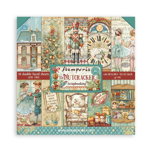 Scrapbook Paper - Stamperia - SBBL158 - 12x12 - 10sheet Pad - The Nutcracker